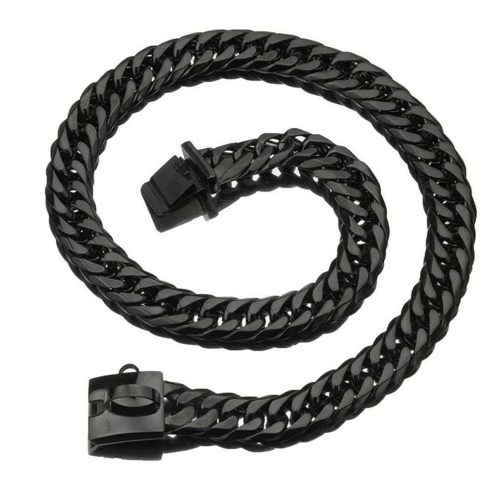 Gold Stainless Steel French Pitbully Dog Collar Leash - Stylish And Durable Pet Chain-3