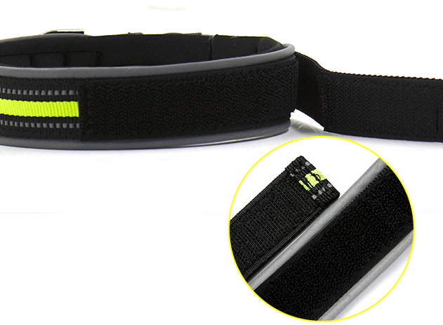 Reflective Grid Pattern Neoprene Pet Collars - Stylish Safety Accessories For Dogs And Cats-1