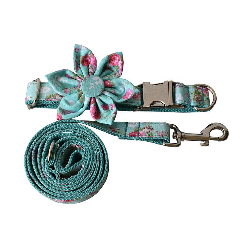Rose Garden Dog Collar And Leash Set-1