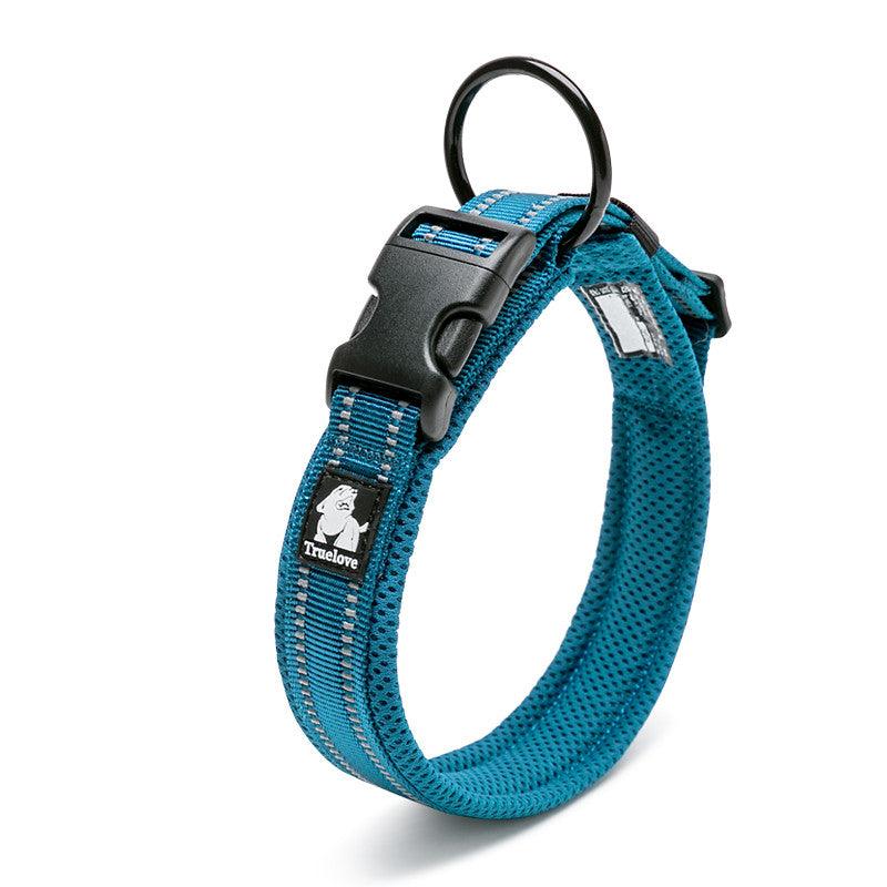 Reflective Mesh Dog Collar With Stainless Steel Buckle - Anti Strangulation Safety For Night Walks-3