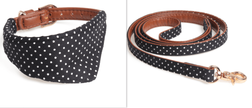 Polka Dot Pet Fashion Set: Triangle Scarf Collar, Bowknot Collar, And Leash-17