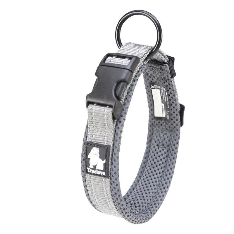 Reflective Mesh Dog Collar With Stainless Steel Buckle - Anti Strangulation Safety For Night Walks-10