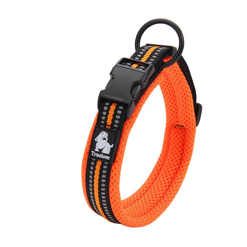 Reflective Mesh Dog Collar With Stainless Steel Buckle - Anti Strangulation Safety For Night Walks-6