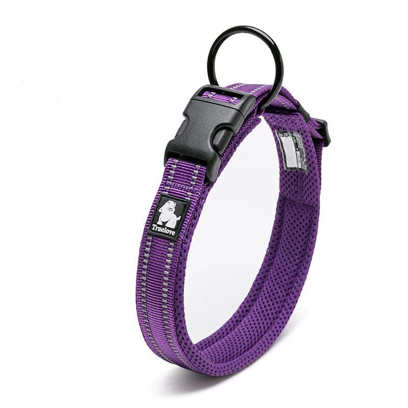 Reflective Mesh Dog Collar With Stainless Steel Buckle - Anti Strangulation Safety For Night Walks-7