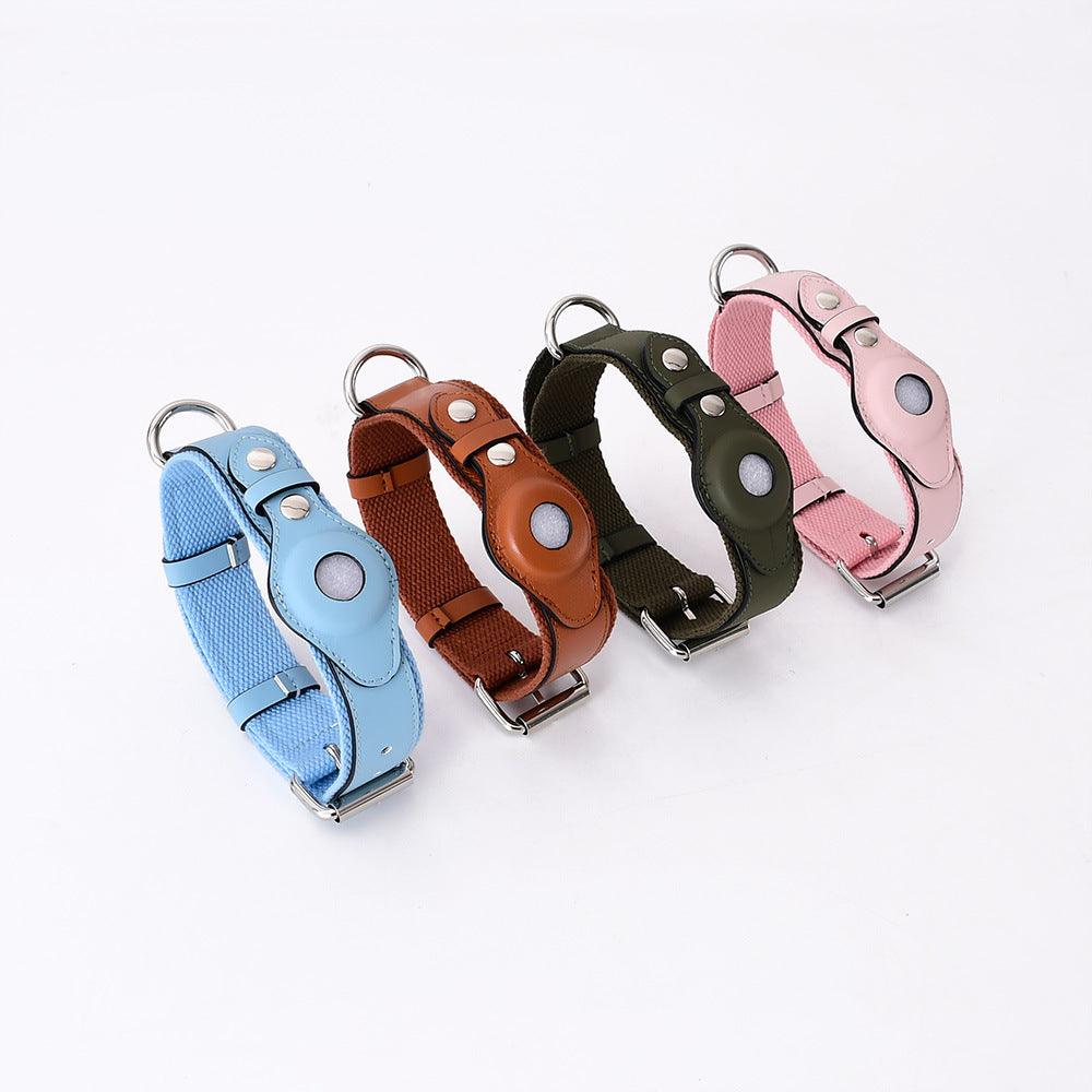 Pet Collar Tracker Cover - Stylish Leather Protection For Airtag-0